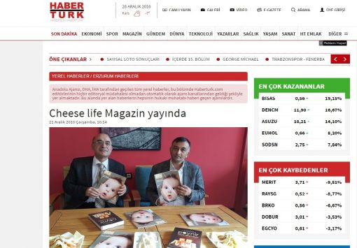  Basında Cheeselife magazine